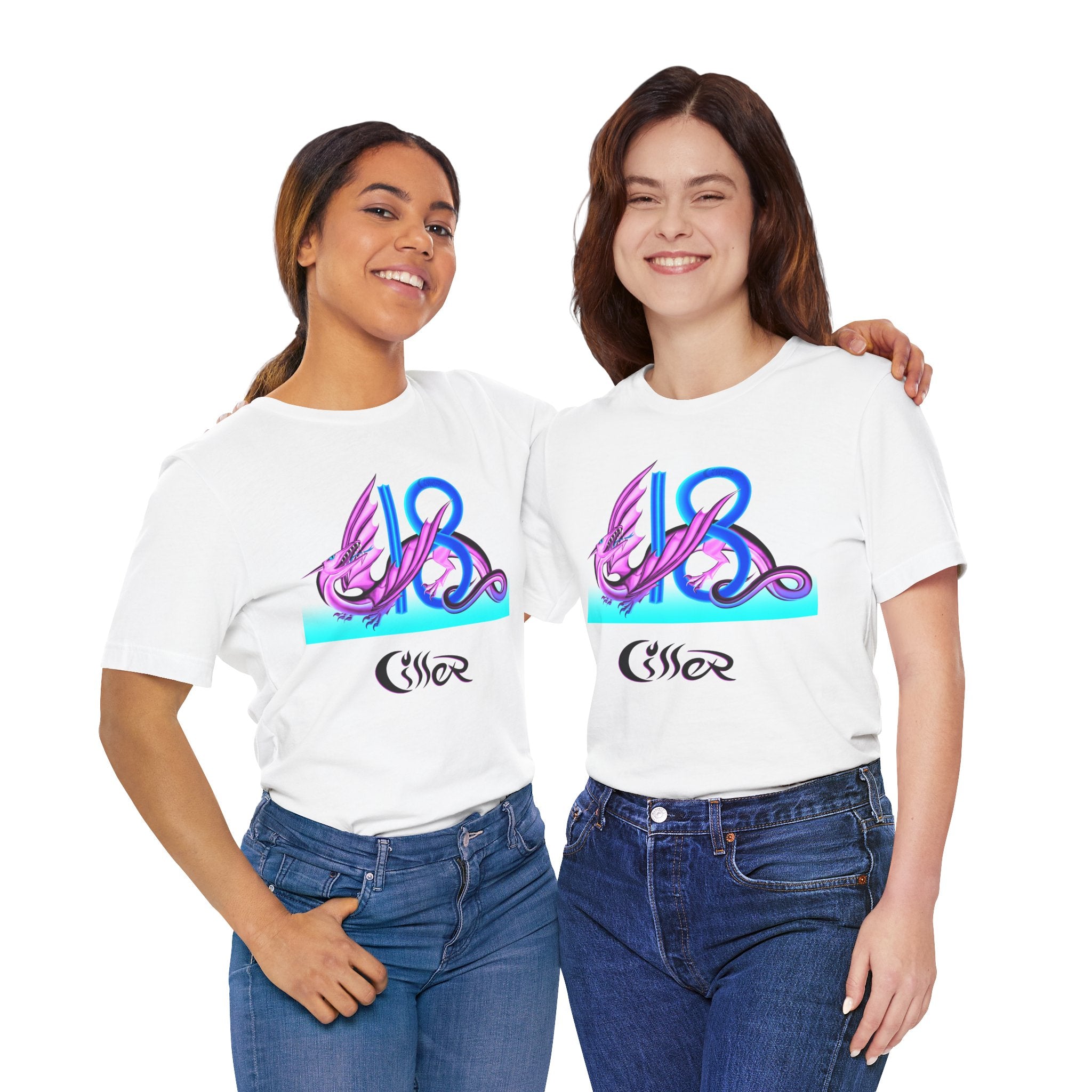 Pink Neon Dragon 18 T-shirt