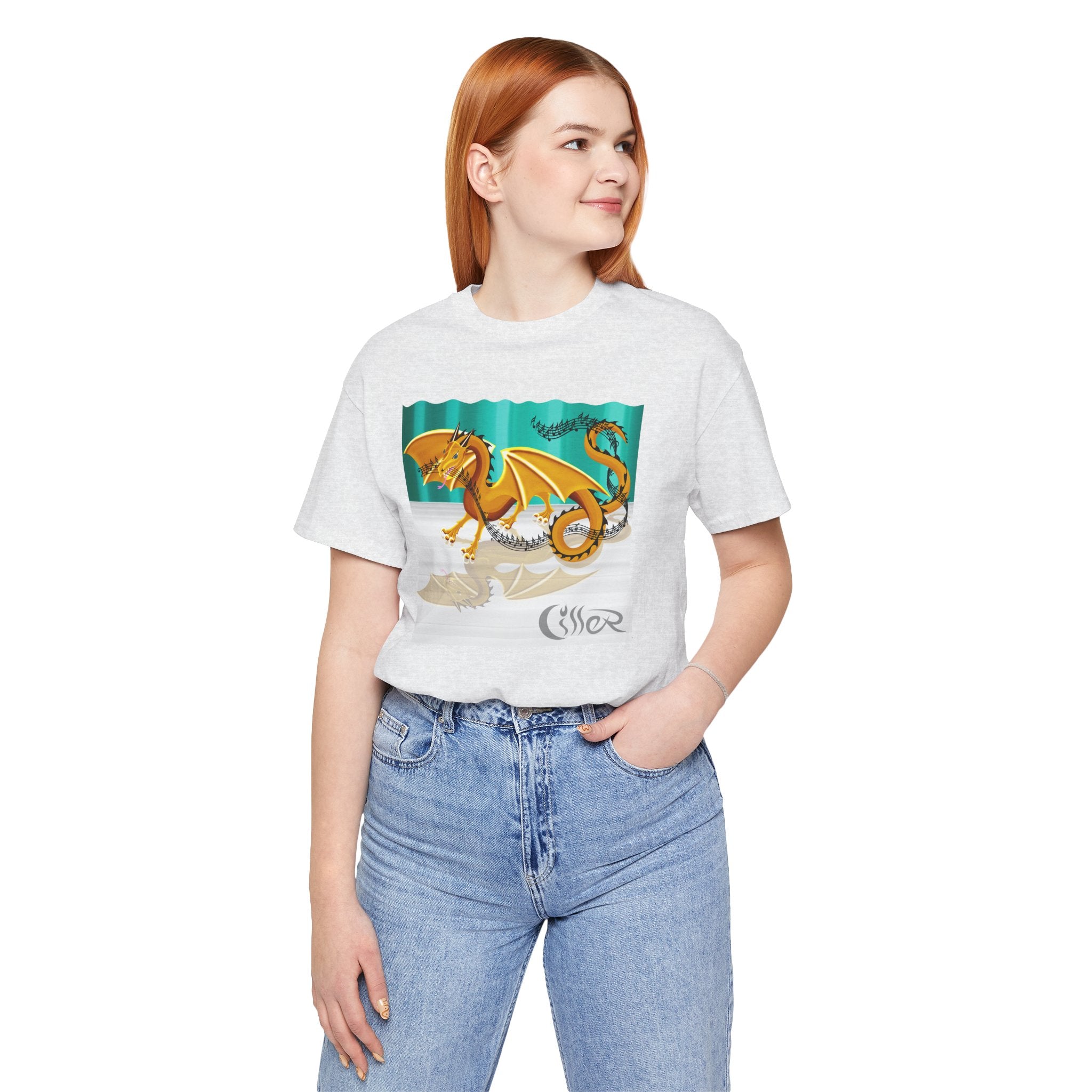 Musical Golden Dragon Graphic T-shirt