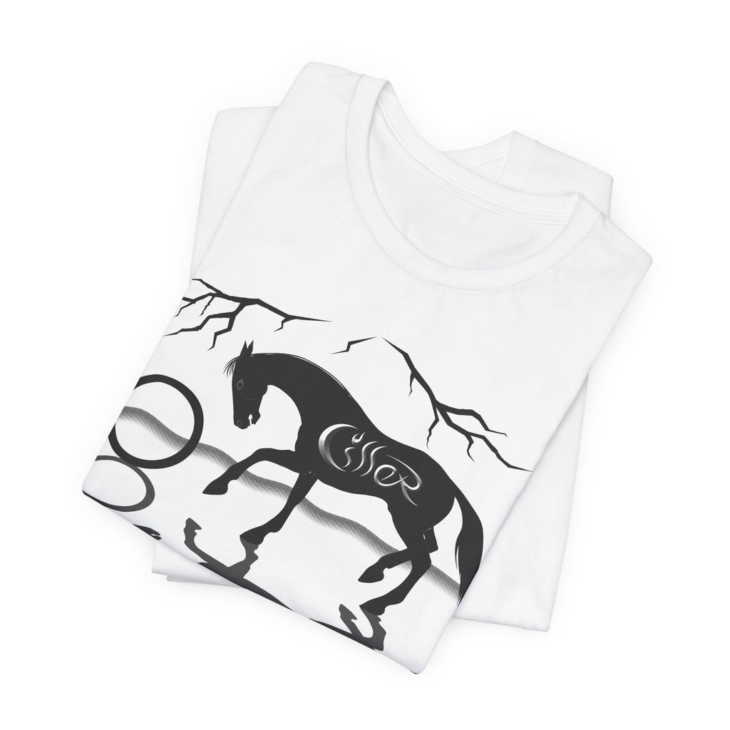 Spin Black Lightning Horse T-shirt