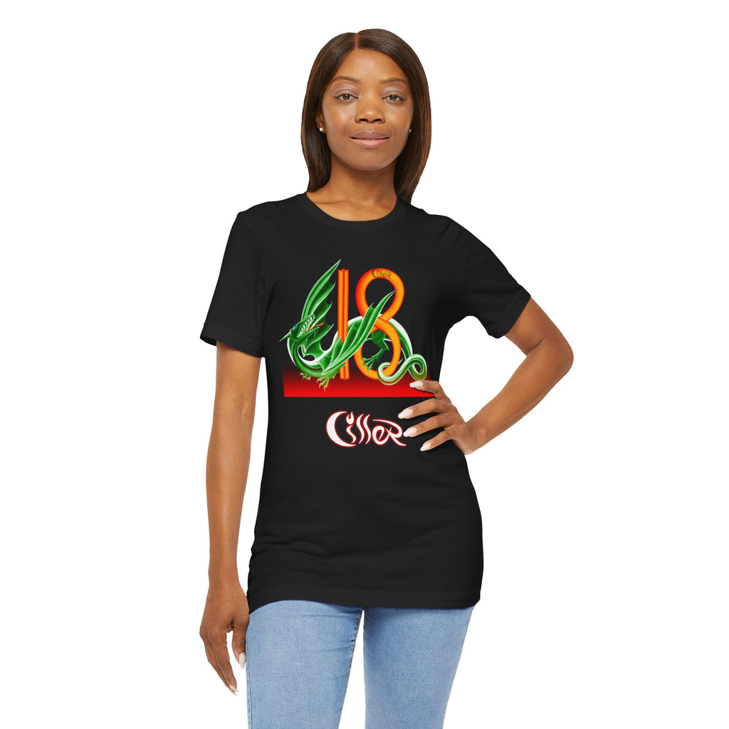 Green 18 Stylized Dragon T-shirt