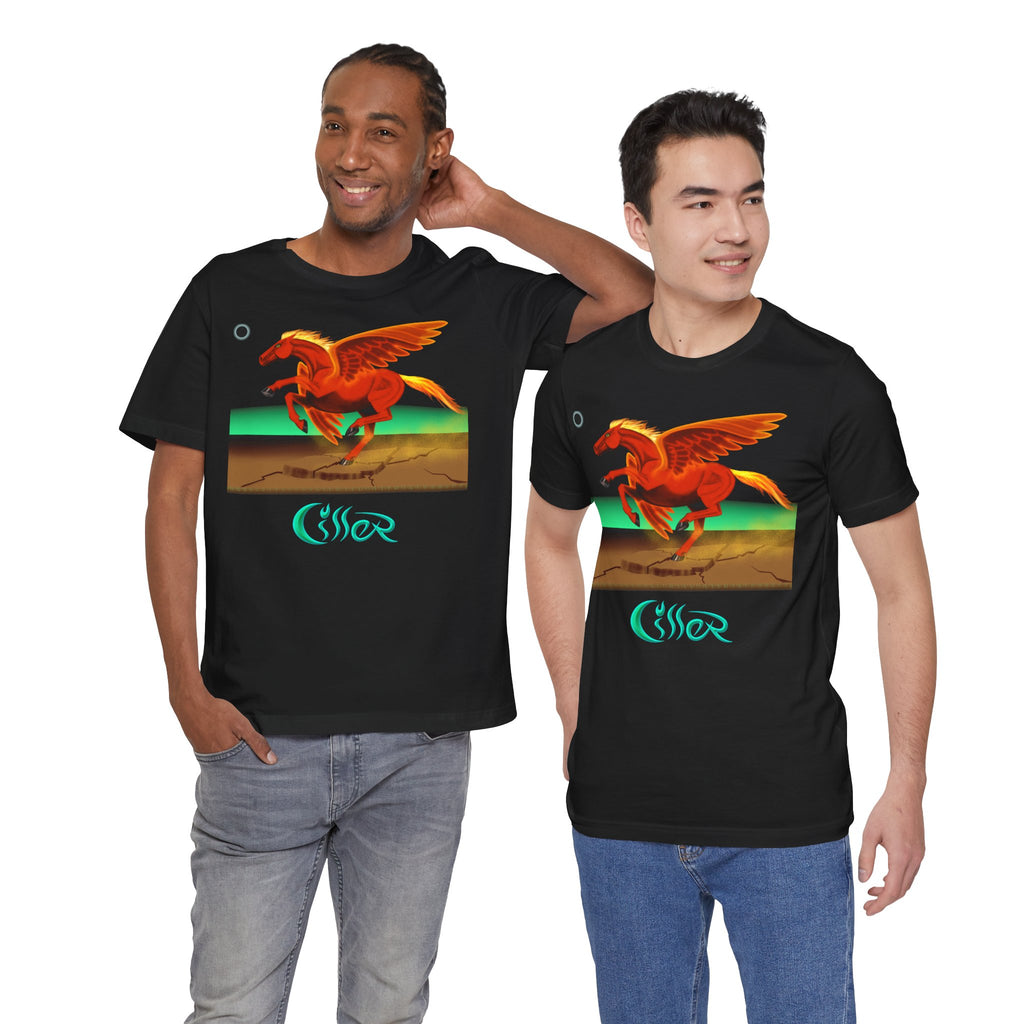 Flying Fire Horse Graphic T‑Shirt
