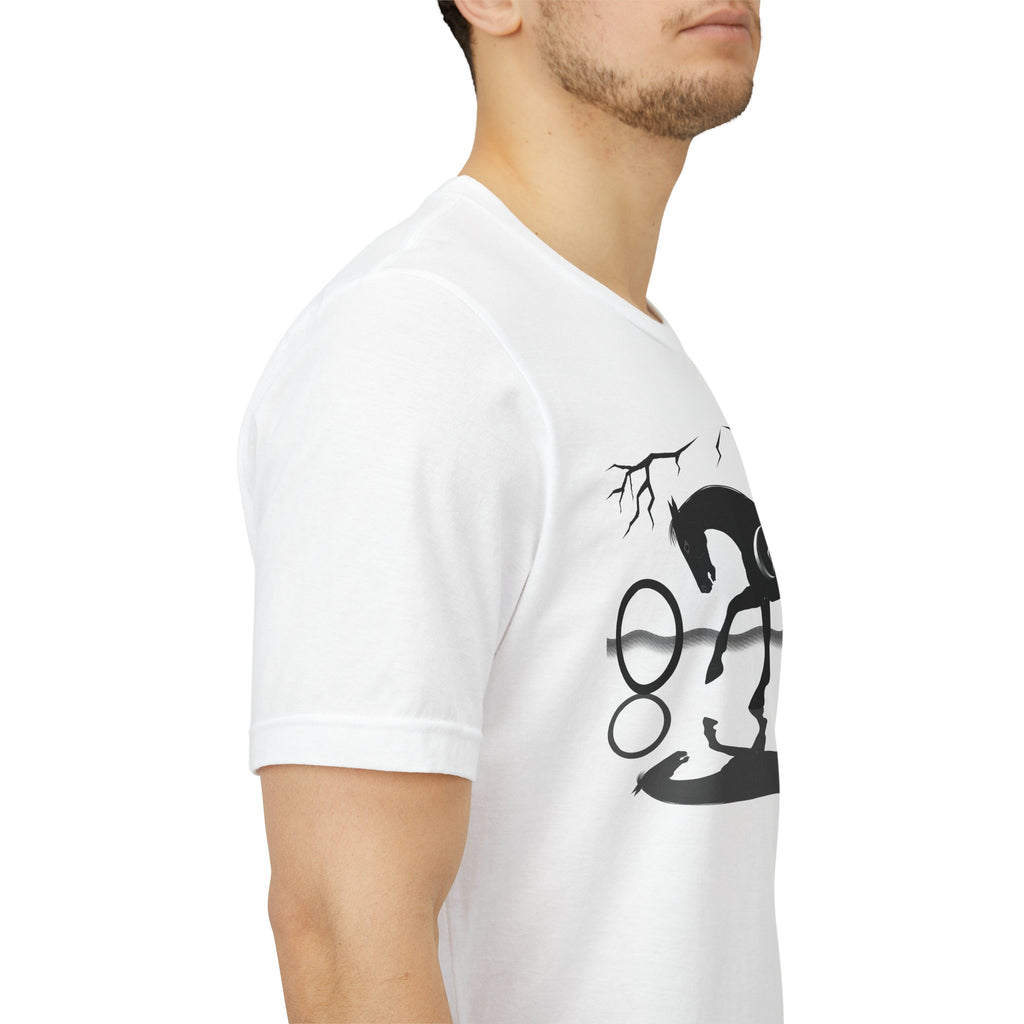 Spin Black Lightning Horse T-shirt