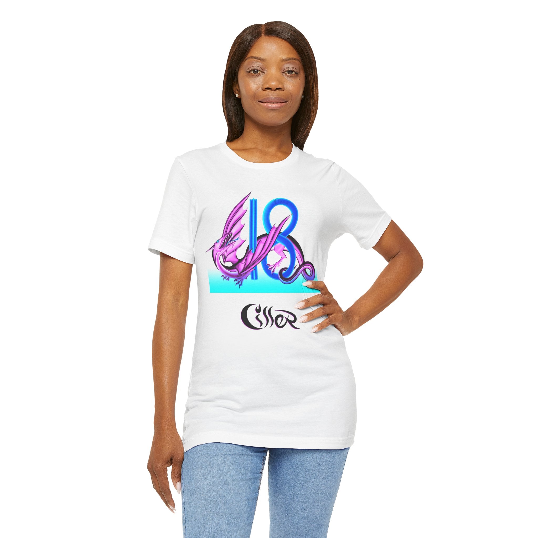 Pink Neon Dragon 18 T-shirt